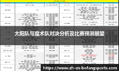太阳队与魔术队对决分析及比赛预测展望